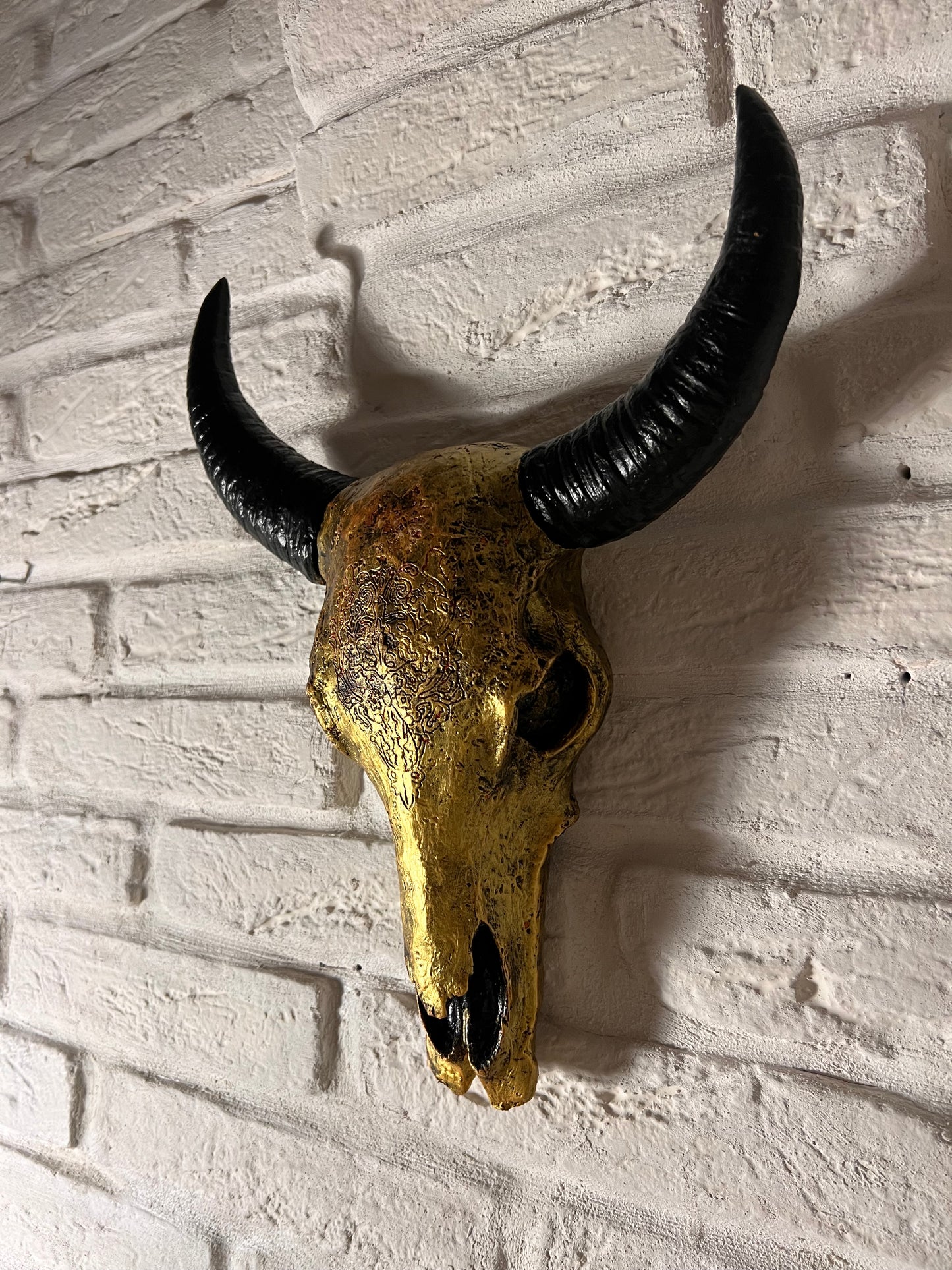 Golden Bull Skull