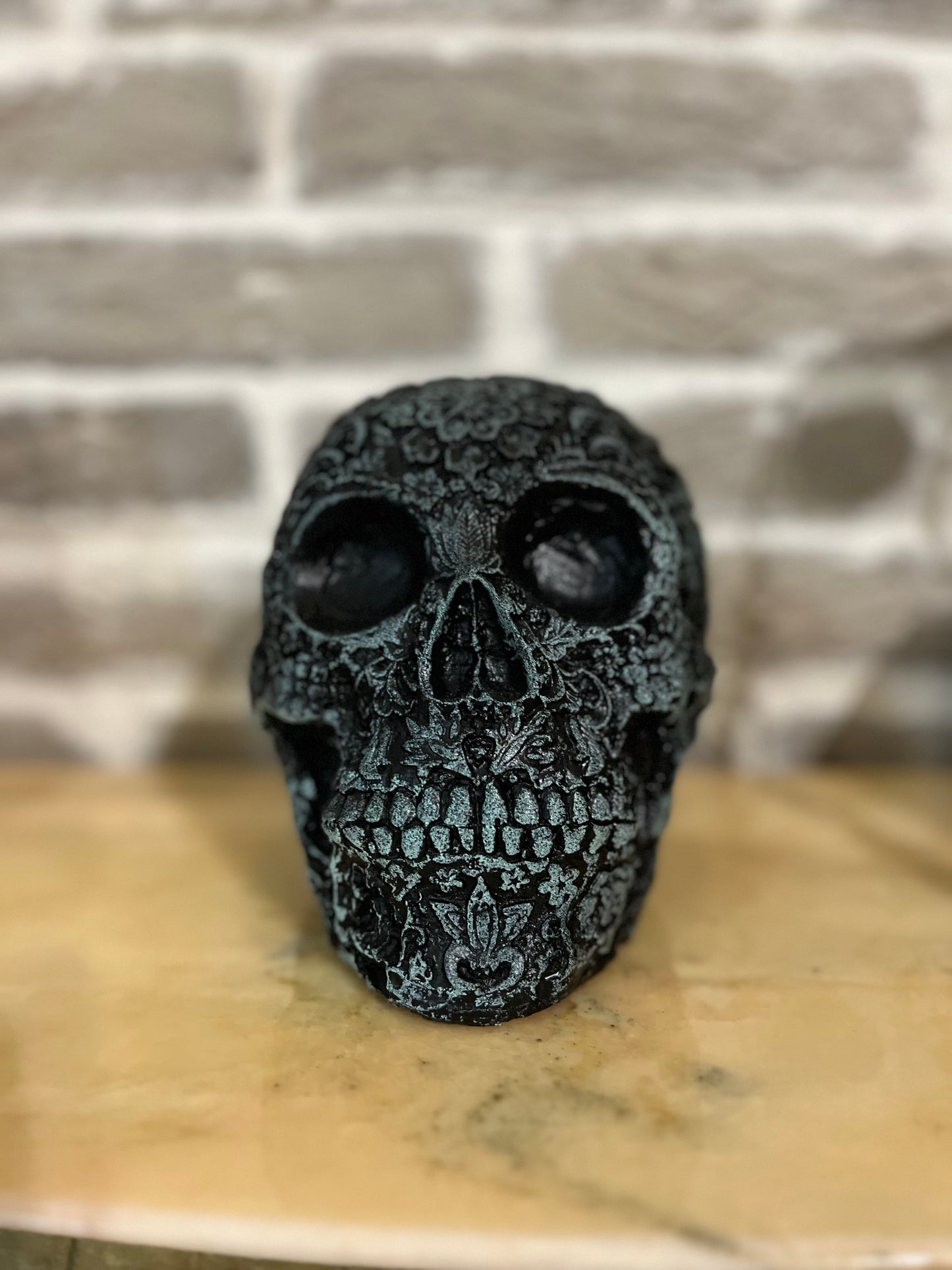 Mexican skull blue