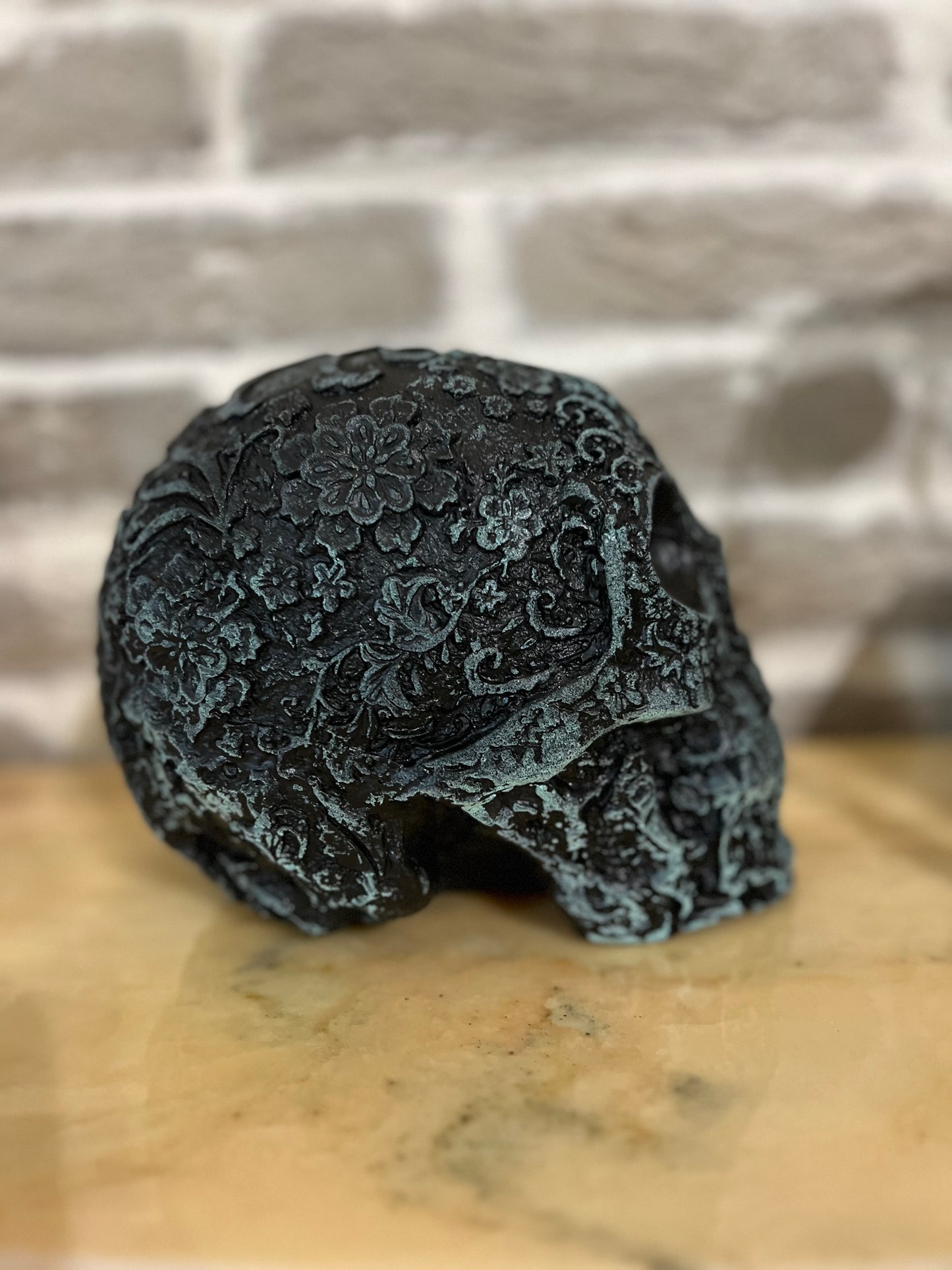 Mexican skull blue