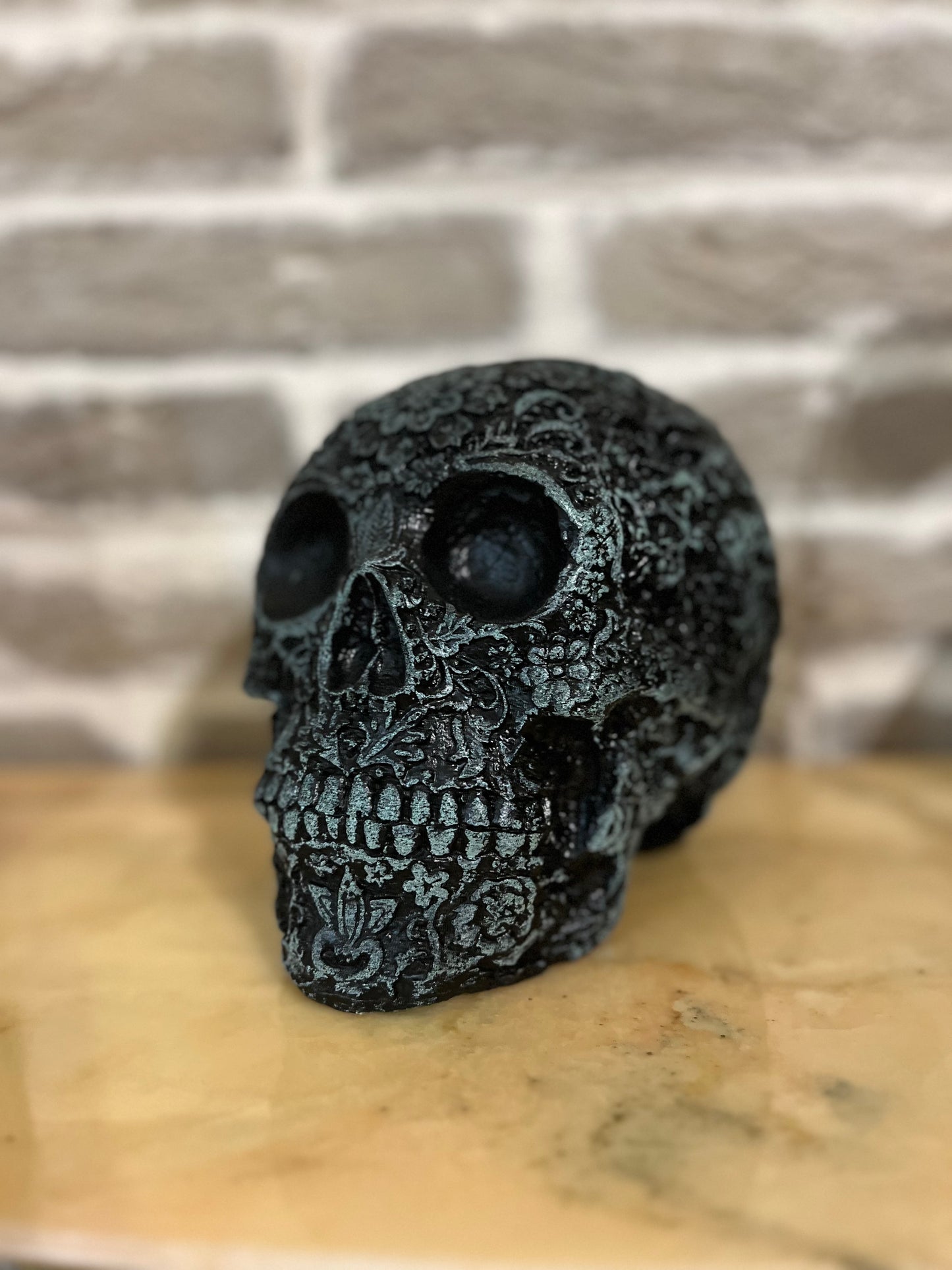 Mexican skull blue