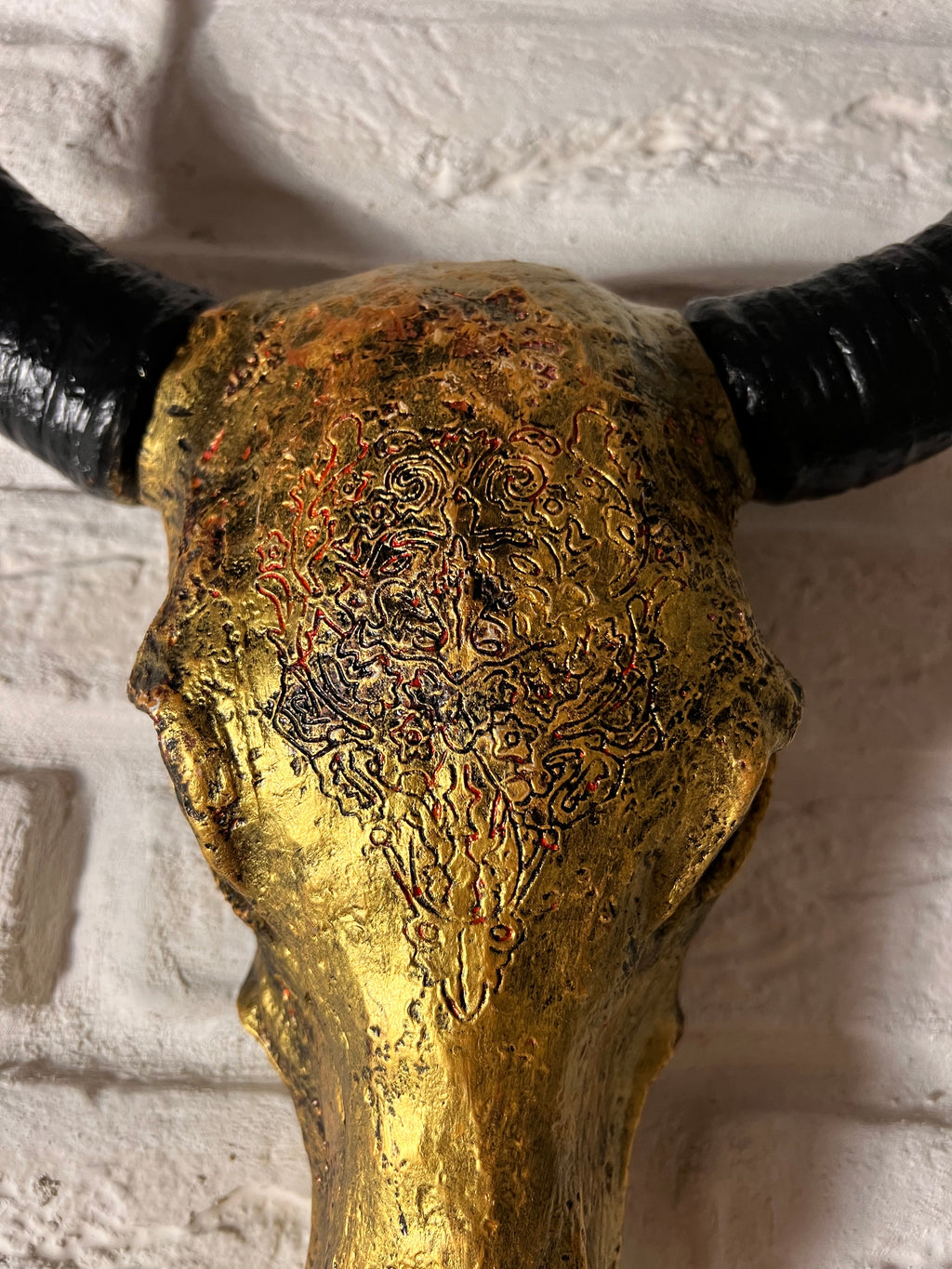 Golden Bull Skull
