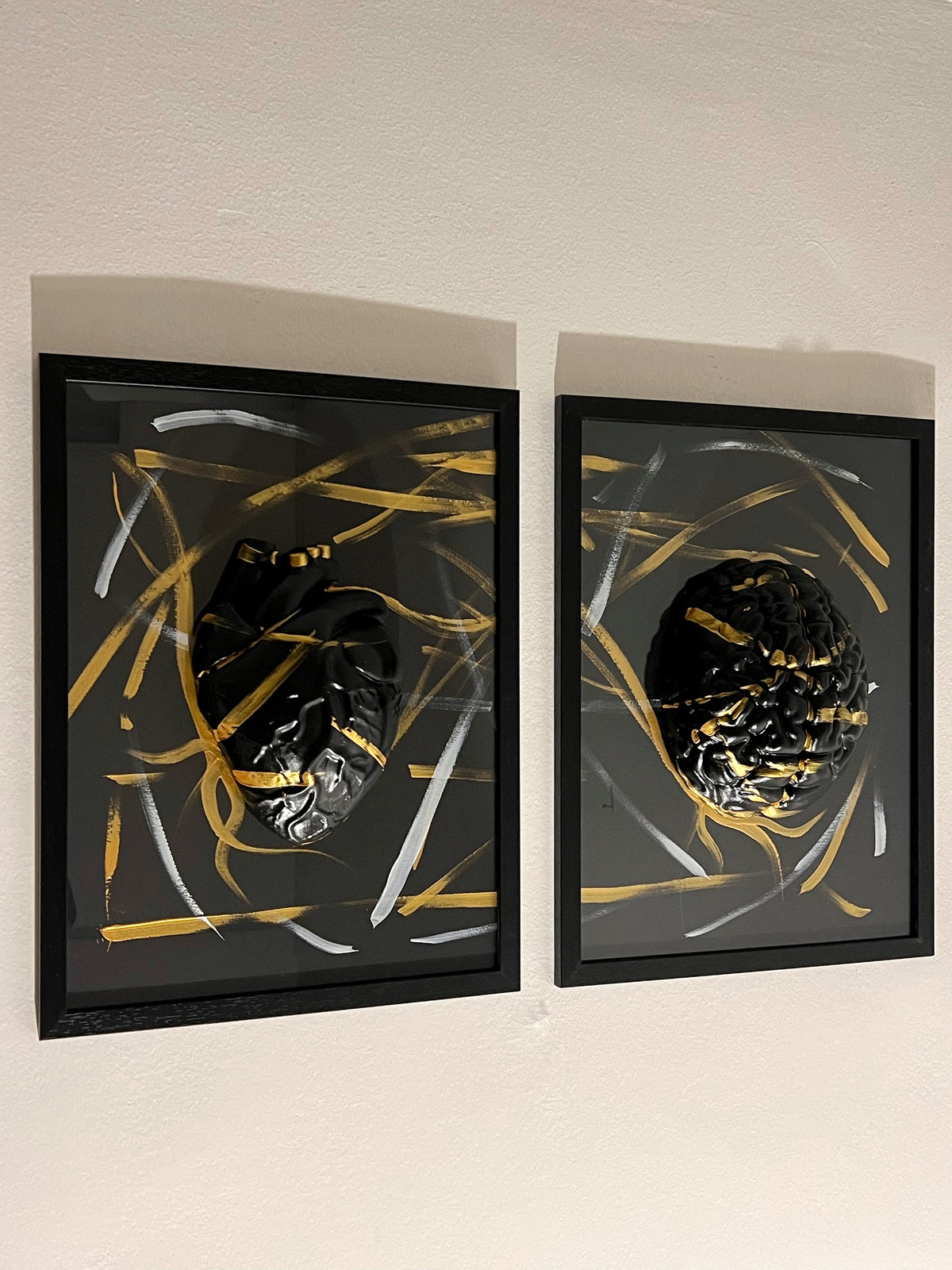 Dualità in Nero e Oro: Cuore e Mente