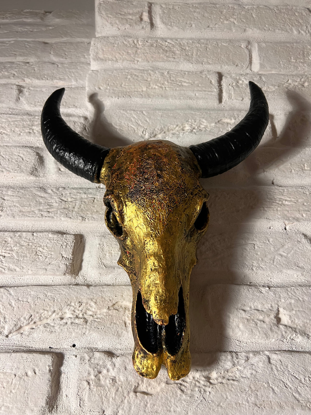 Golden Bull Skull