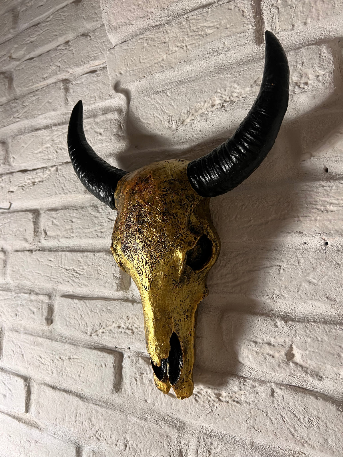 Golden Bull Skull